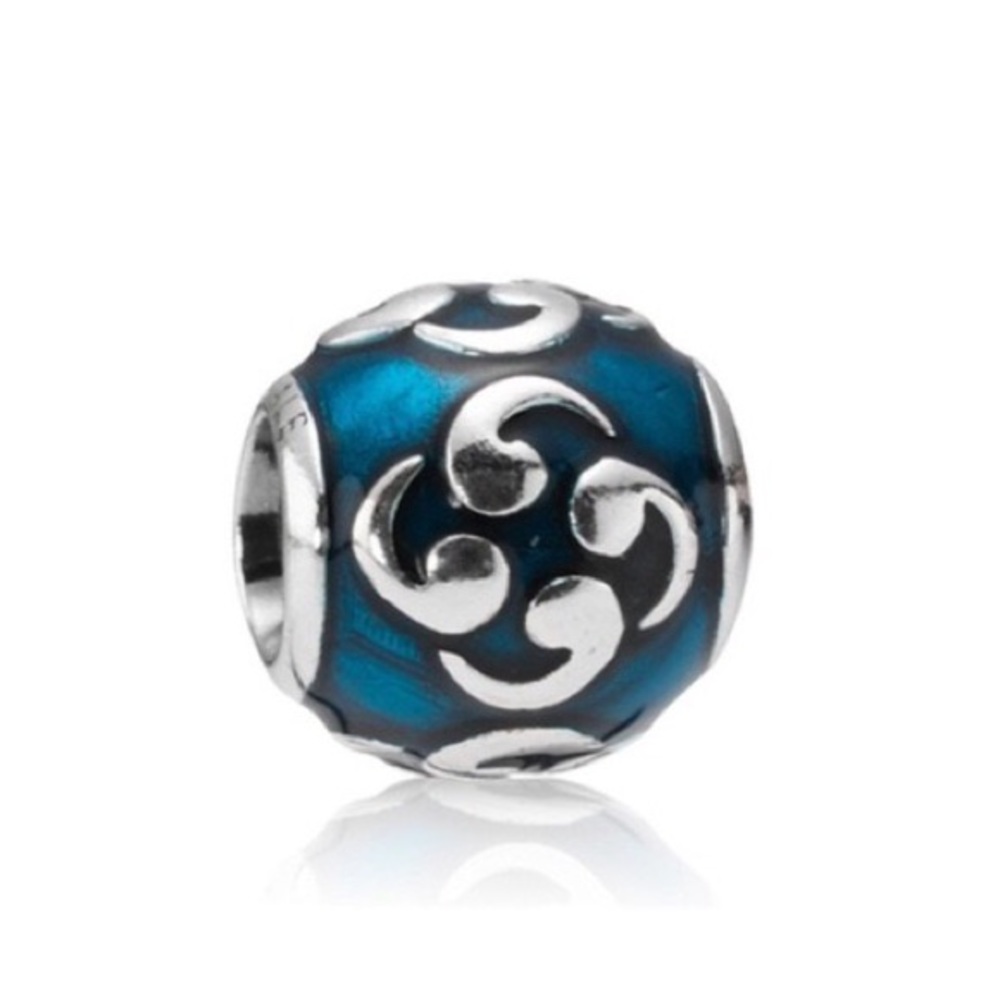 Pandora Zen Enamel Blue Turquoise Retired Charm